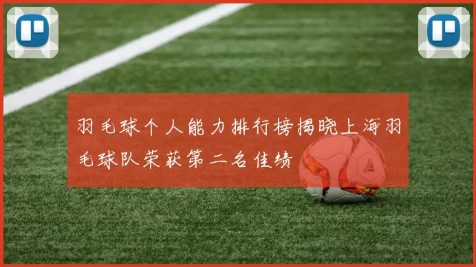 羽毛球个人能力排行榜揭晓上海羽毛球队荣获第二名佳绩
